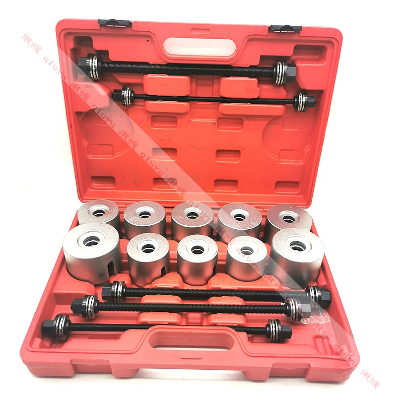 

27PCS Set Aluminium Alloy Car Bushings Bearing Disassembly Tools Iron Sets Rubber Sleeve Extractor Chassis Press Pull Sleeve Kit