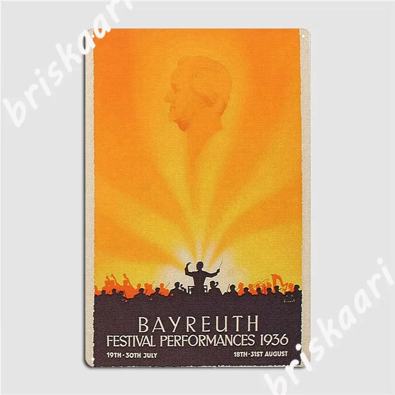 Richard Wagner Bayreuth Festival Performances Metal Signs Wall Mural Cave pub Customize Tin sign Posters