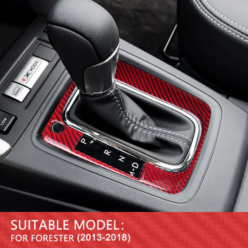 Carbon Fiber Panel For Subaru Forester 2013-2018 Gear Shift Panel Cover Sticker Car Interior Trim LHD RHD Carbon Fiber Covers