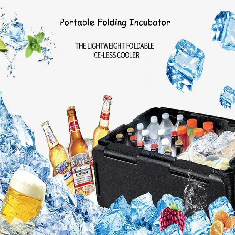 Portable Folding Incubator, Outdoor Picnic Food Wine Whisky Ice Bucket, Insulated Waterproof Cool Storage Box Refrigerator