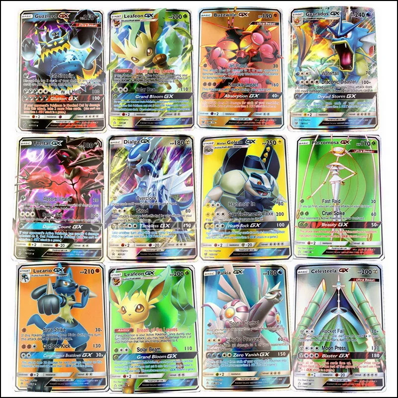 200 300 400 Pcs Pokemon Cards Game Sword Shield V Vmax Tag Team GX