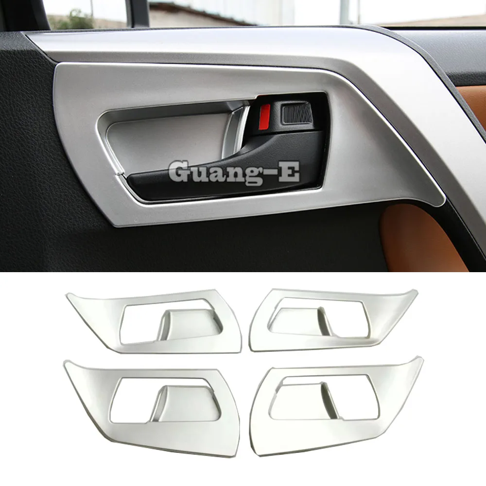 

For Toyota RAV4 2014 2015 2016 2017 2018 ABS Car Armrest Door Inner Handle Bowl Cup Cover Trim Armrest Cover Sticker Frame Lamp
