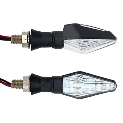 1 Pair Motorcycle LED Turn Signal Lights Indicator Motorbike Decorative Turn Signals Lamp Blinkers 12V For Pit Bike Cafe Racer