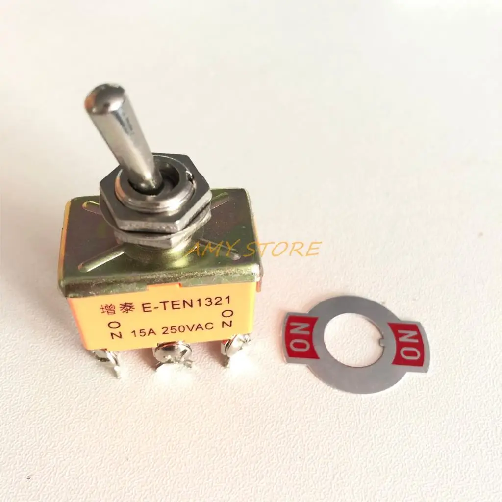 1321 ON-ON 2 Position DPDT 6 Screw Terminal Latching Toggle Switch AC 250V 15A