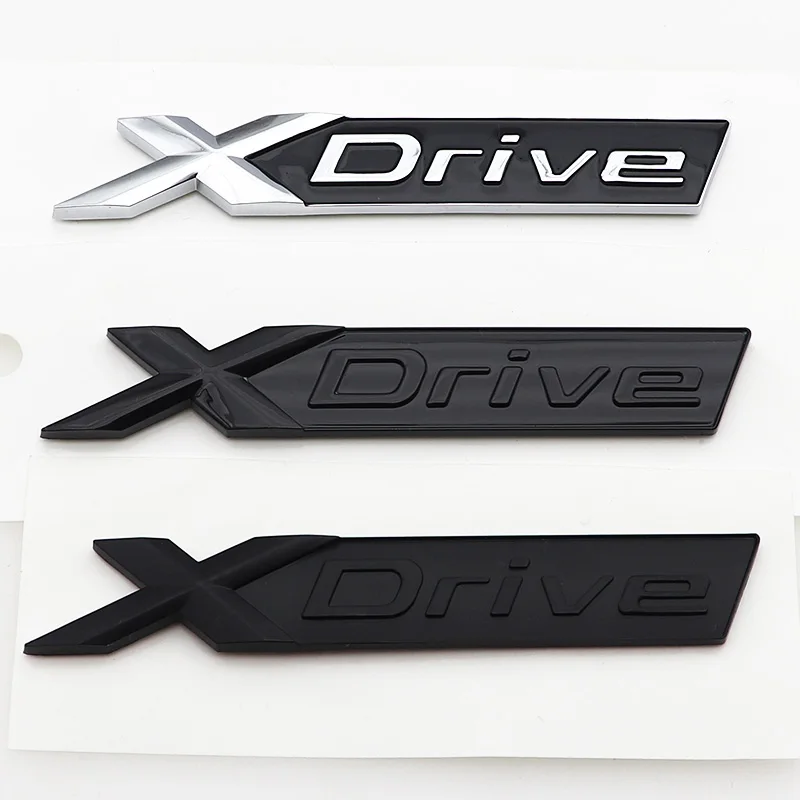 1pcs 3D ABS XDrive Car logo letter sticker Rear tail door trunk sticker car rear sticker Decal styling Accessories BM