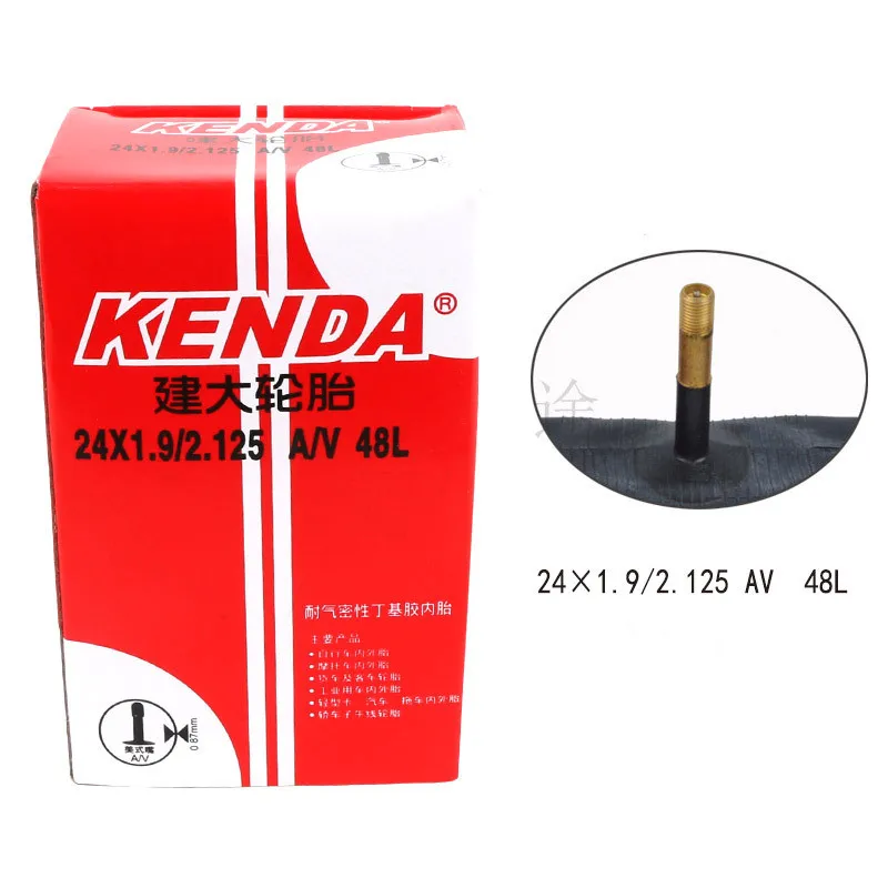 

KENDA 24/26/27.5/29 inch inner Tube Butyl Rubber Inner Tube AV/FV Extended gas mouth 48mm For mountain cycling bike parts