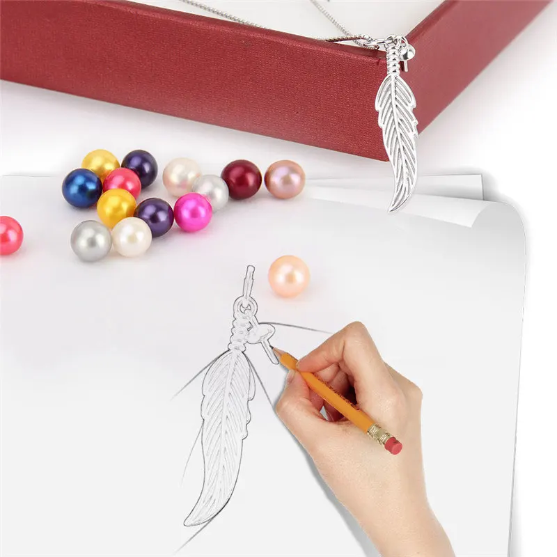 CLUCI Real Silver 925 Feather Pendant for Necklace Sterling Silver Women Valentine Day Gift Pendant Jewelry SP285SB
