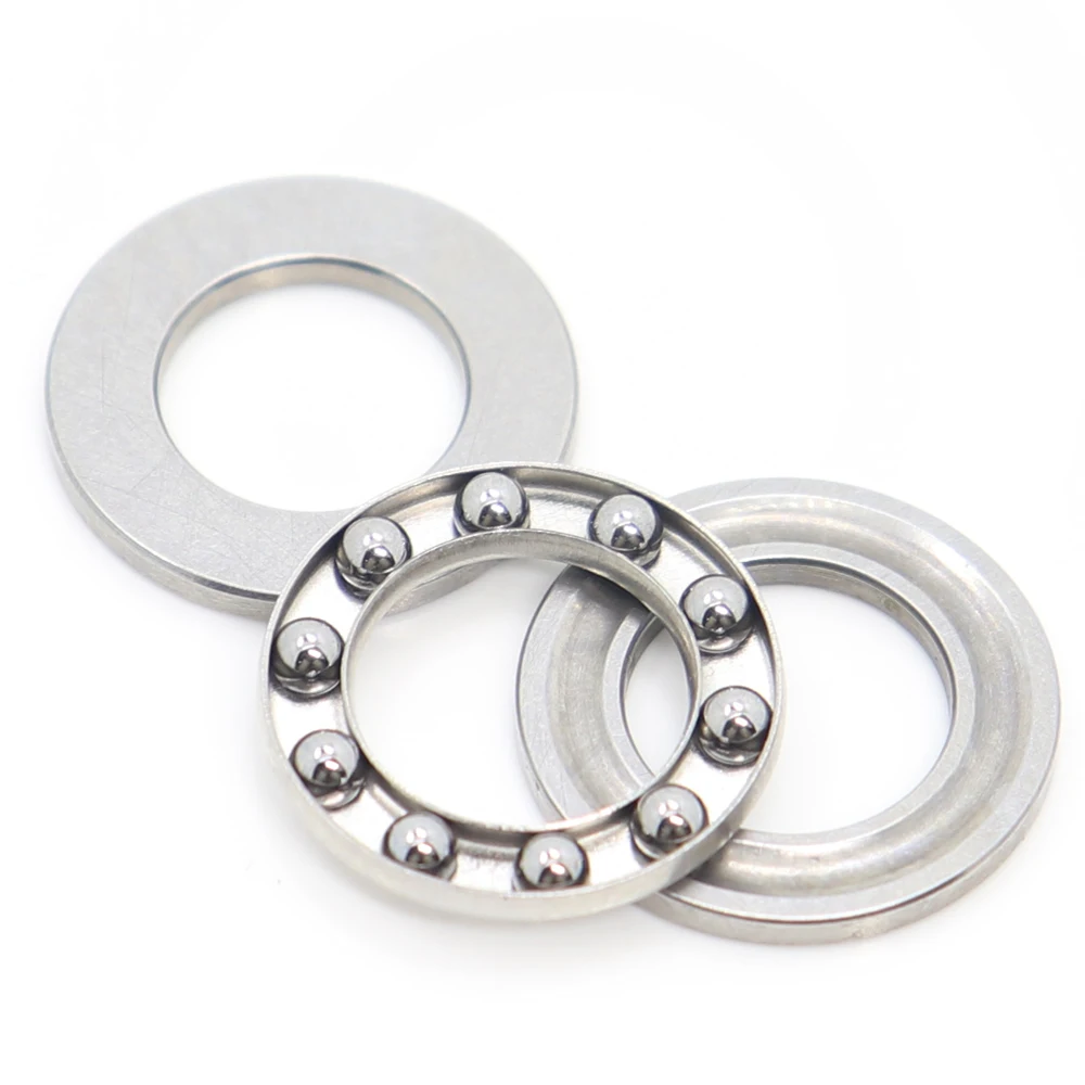 F6-12M F7-15M F8-14M F8-16M F10-18M (6PC) Stainless Steel Cage Axial Ball Thrust Bearings 6*12*4.5*7*15*5*8*14*4*16*10*18*5.5 mm