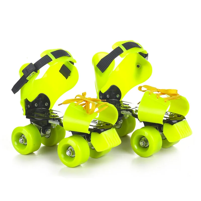 Children Two Lines Roller Skates Double Row 4 Wheel Skating Shoes Adjustable Size Sliding Inline Patines En Linea Kids Gift IB02