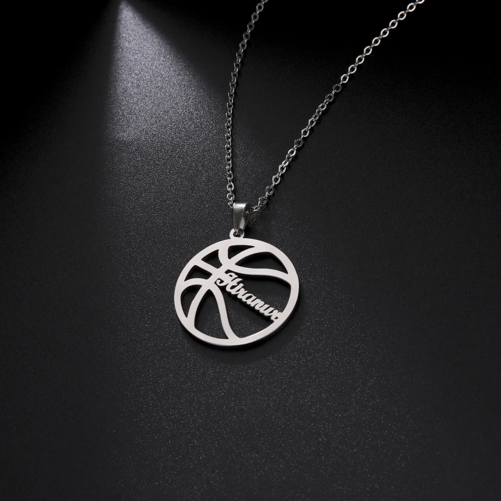 Sipuris Personalisierte Namens-Basketball-Halskette für Männer, Modischer Schmuck, Accessoires, Geschenk für den Freund, Neu – Detail 7