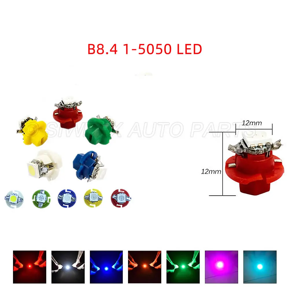 Bombillas LED para salpicadero de coche, luces indicadoras de cuña para Panel de instrumentos, lámpara de 12V CC, T3, T4.2, T4.7, B8.4, B8.5, 10 Uds.