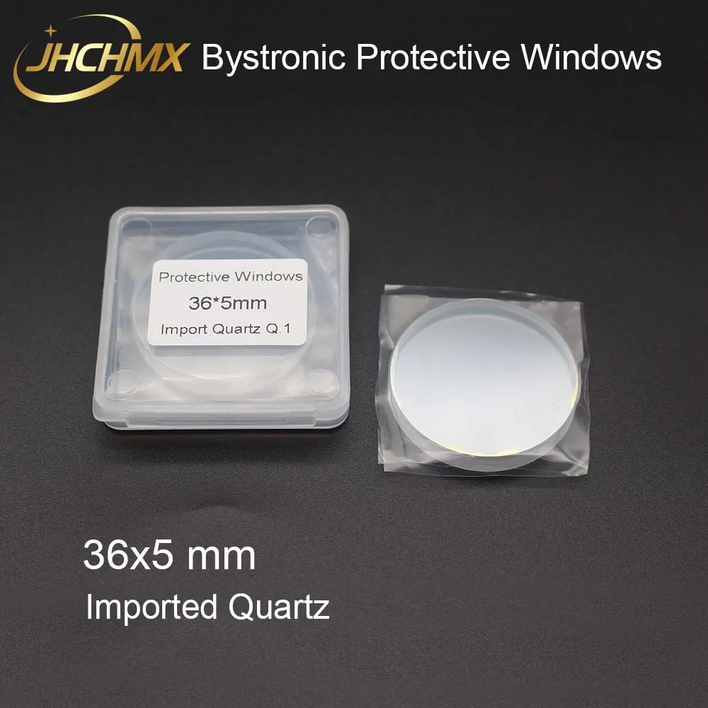 

JHCHMX Imported Quartz Fiber Laser Protective Windows 36*5mm 0-6000W 10045746 for Bystronic Nukon Highyag IPG Laser Machines