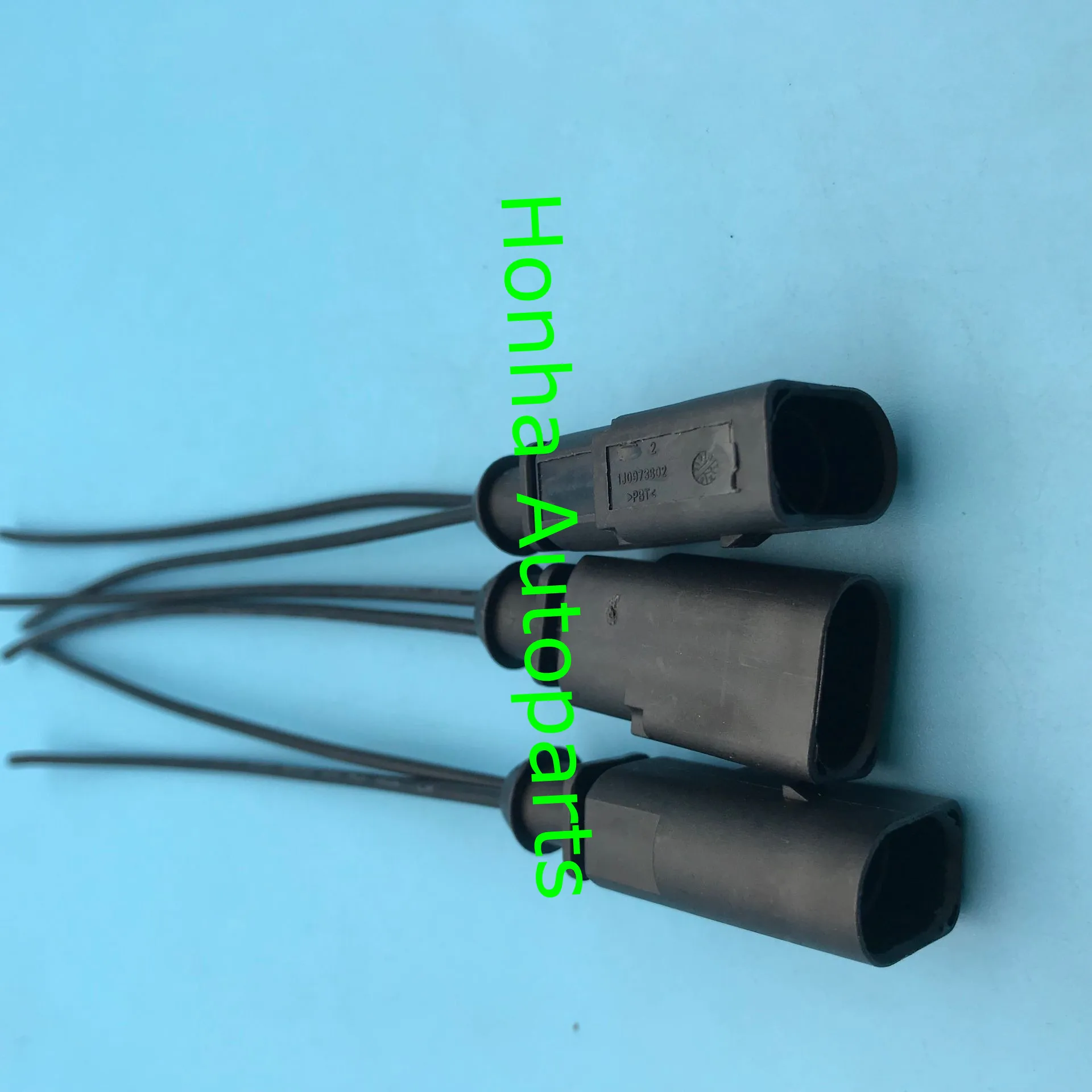 5/10/20/50/100 pcs 2 Pin Plug Flat Contact Housing Connector Wire Harness with black 15cm 20AWG Cable 1J0973802 1J0 973 802