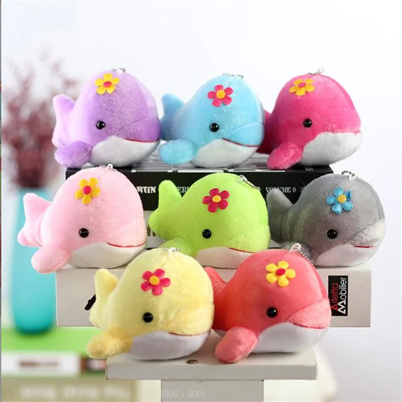 Size 12Cm Approx Multi Color Optional 8 Colors Dolphin Stuffed Plush Toy Whale Doll Small Mini Animal Doll Gift Small Pendant