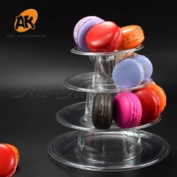 4 Layer High Quality Macarons Display Tower PVC Macaron Tower Stand Fondant Cake Stand Wedding Cake Decorating Tool