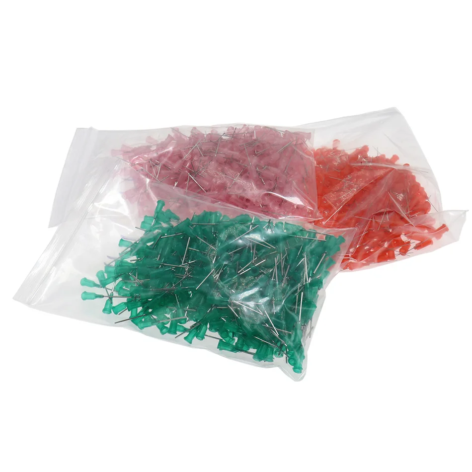 Jeringa dispensadora de líquido con puntas de precisión, tubo de acero inoxidable Romo, 14G, 20G, 30G, pegamento de calibre, 1 pulgada, 25 piezas