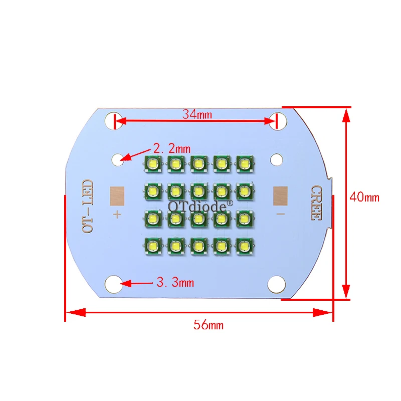 Original XPE XP-E 30W 50W 60W Neutral Pure White 4500-5000K High Power LED Bulb Chip Light Diode for Flood Light/DIY