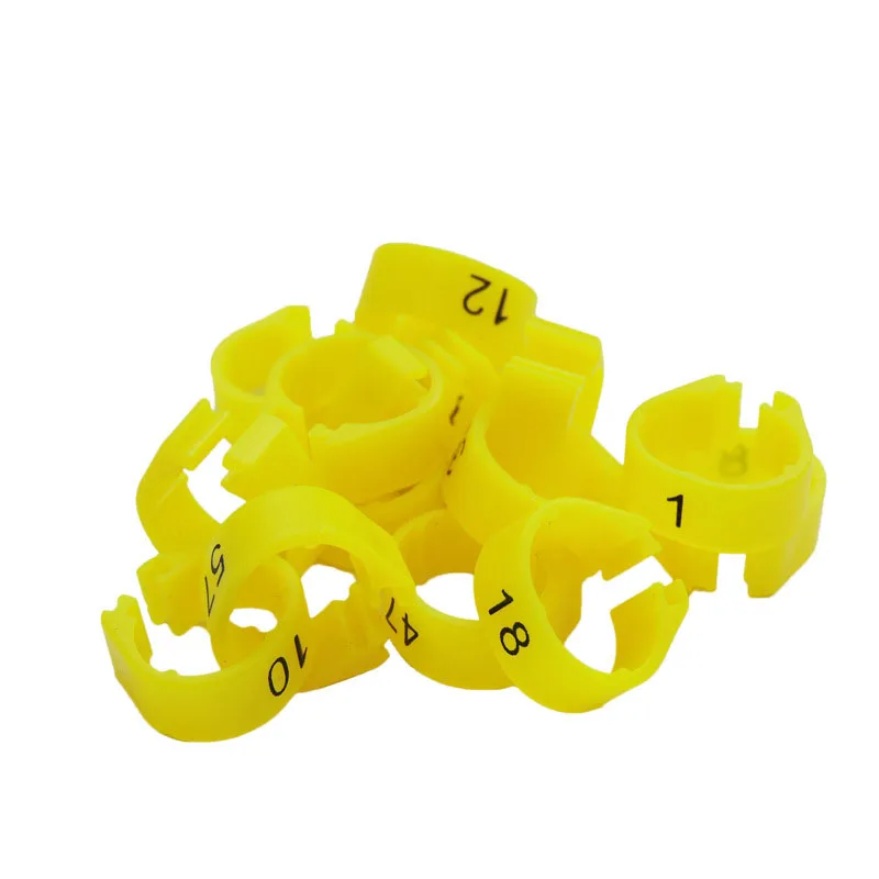 Bandas de pata de Paloma de 8mm de diámetro interior, anillos de Clip para aves de corral, Paloma, pájaro, loro, anillo para pies, suministros para palomas, electrodomésticos para aves, 100 piezas