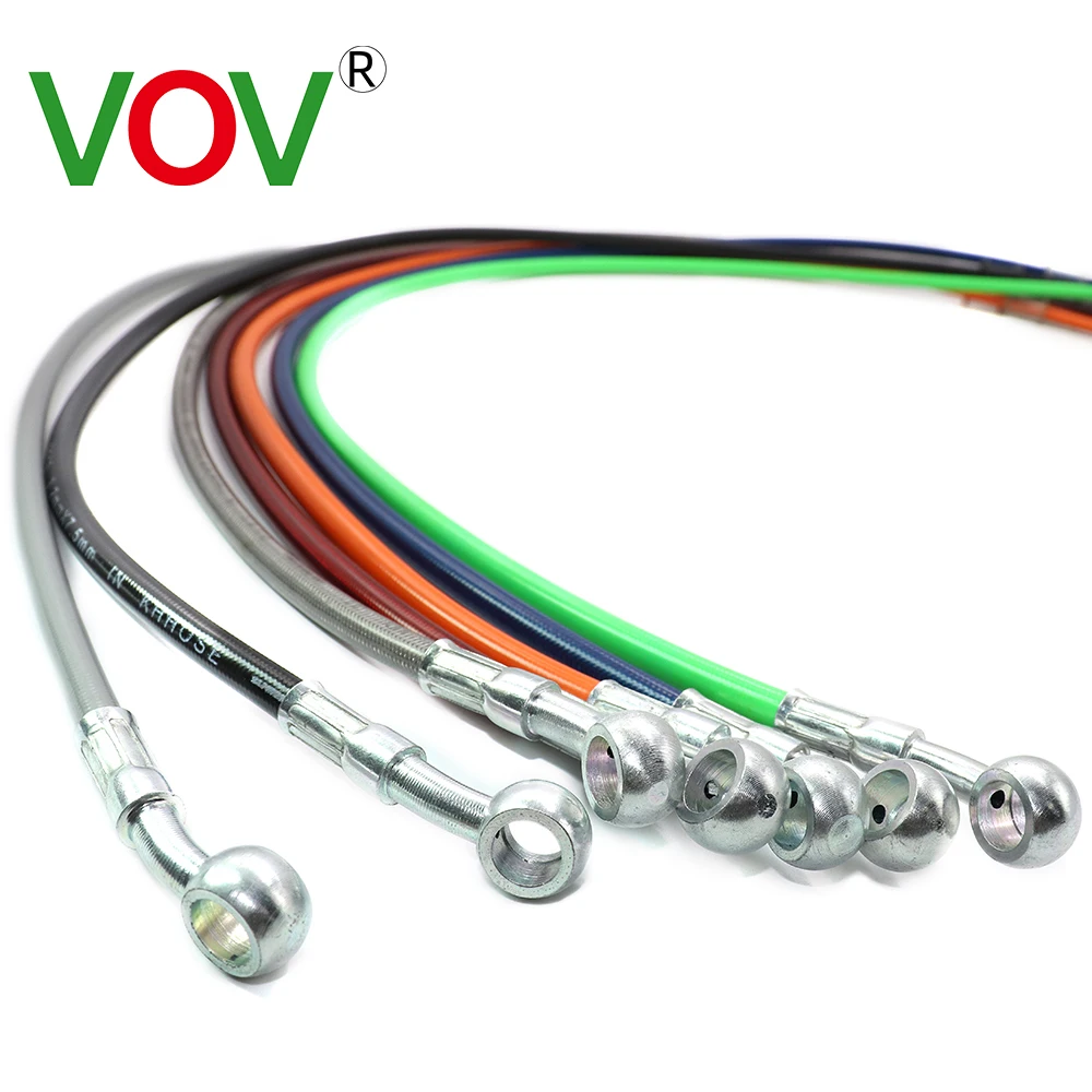 General Purpose Motorcycle  Metal Hose Brake Hose Braided Brake Flexible Pipe Motorcycle Brake Line Cable Factory Direct Sales