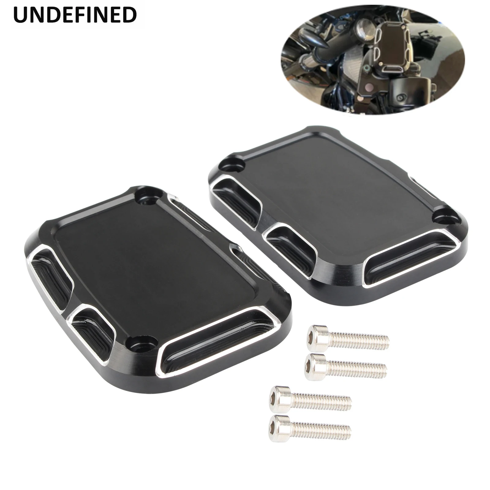 Motorcycle CNC Brake Master Cylinder Cover Front Rear For Harley Touring Road King Street Electra Glide Ultra V-Rod Night Rod