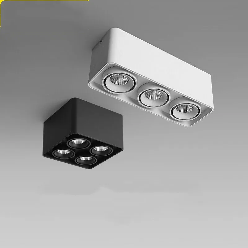 

Square COB LED Dimming Down Light 3x7W 3x10W 4x7W 4x10W Surface Mounted LED Ceiling Light Spotlight LED Down Light AC85V-265V