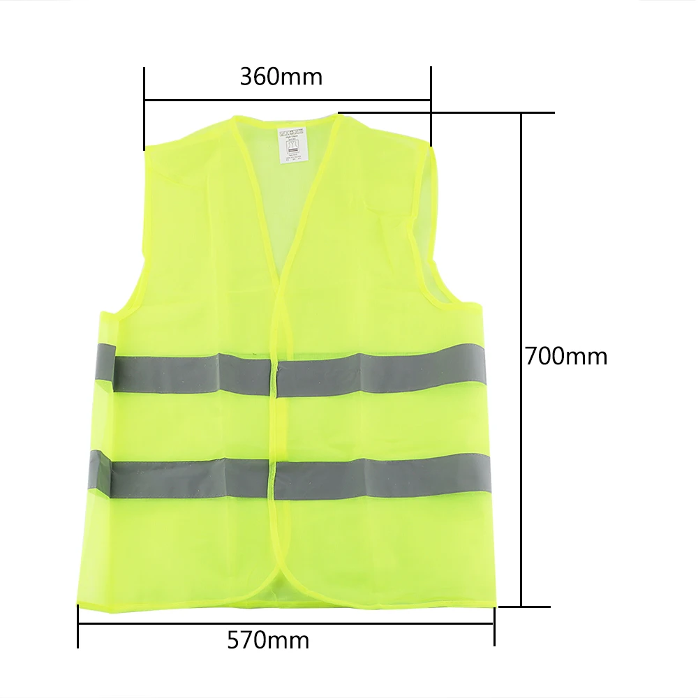 Emergency Car Repair High Visibility Neon Safety Vest Reflective Belt for Outdoor Sports Running Cycling Car Reflective Vest