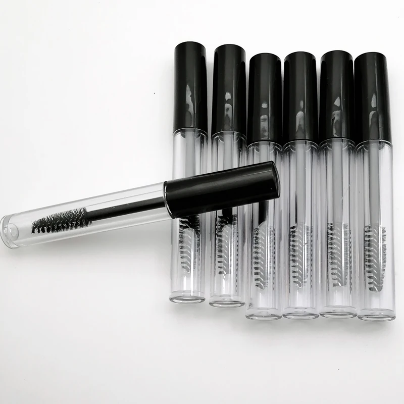 جديد 2/6/8/10 قطعة 10 مللي ماسكارا أنابيب فارغة رمش كريم إعادة الملء زجاجات الأبيض التجميل عينة الحاويات مع فرش رمش