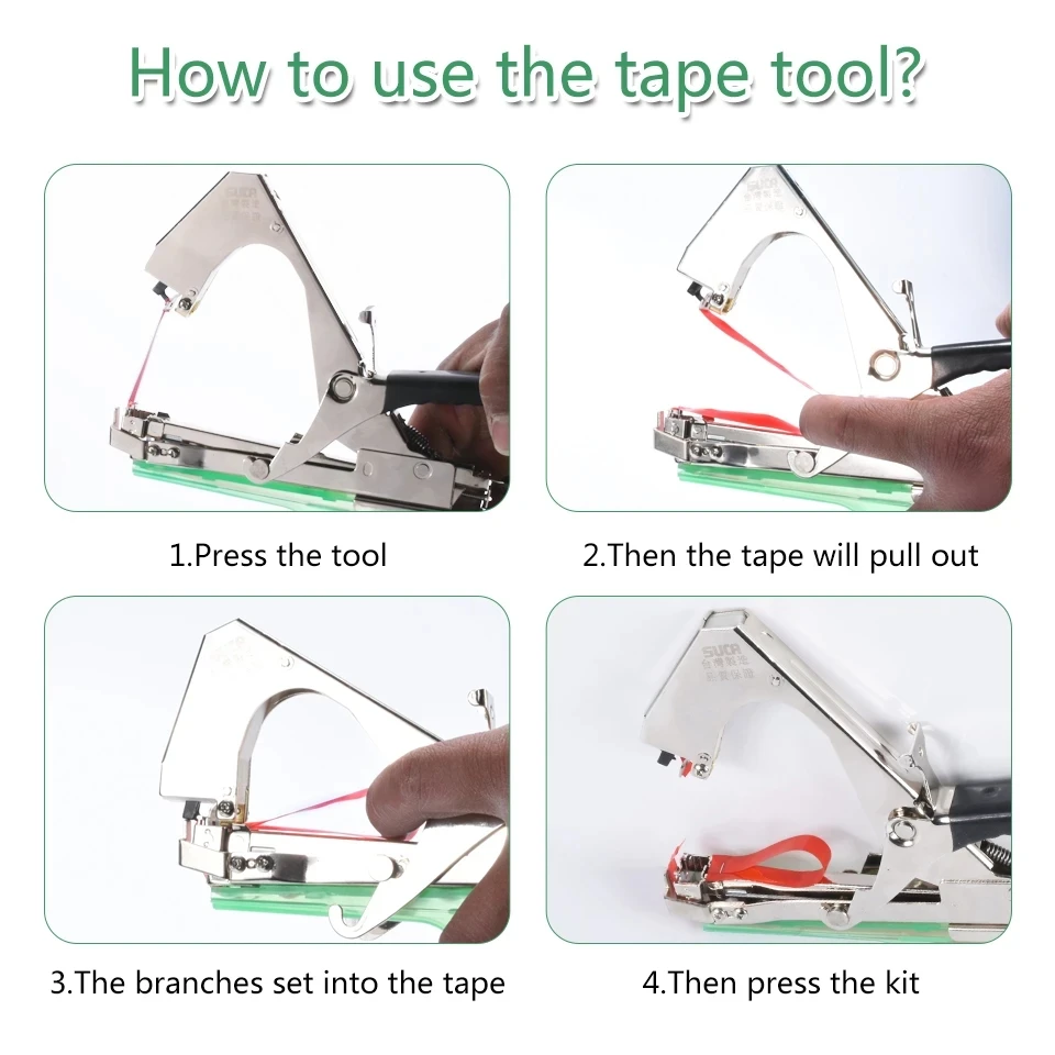 Onnfang Garden Plant Branch Hand Tying Binding Tool Tapener Tapes For Vegetable Grape Tomato Cucumber Pepper Flower