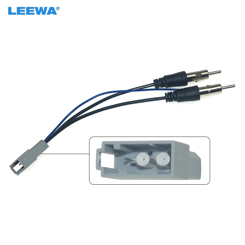 

LEEWA 10pcs Car 2PIN Female to ISO Male Double Plugs Radio Antenna Adapter For Honda CRV Civic Accord Radio Wire Cable #CA6742