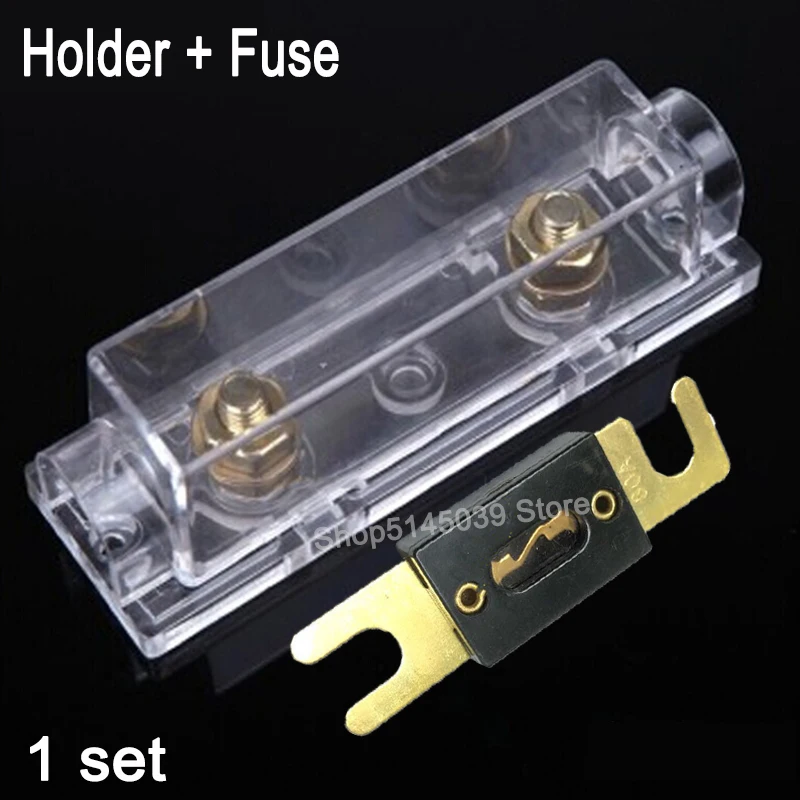 1Set ANL fuse holder Bolt-on Fuse Automotive Fuse Holders Fusible Link with fuse 50A 80A 100A 120A 150A 200A 300A 400A Fuse