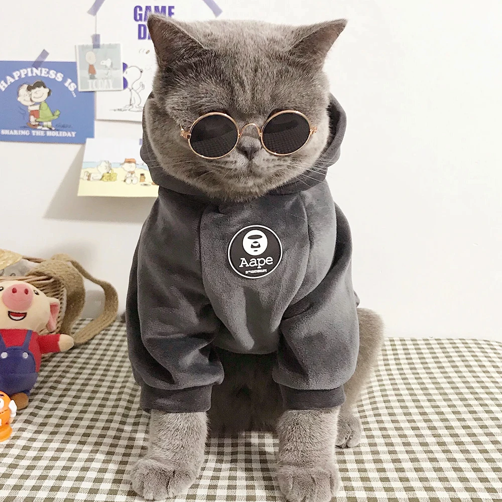 Pet Clothes Dog Cat Winter Warm Hoodies  S-XXL Pet Jacket Coat Puppy Chihuahua Clothing For Small Medium Dogs Cats Pet Outfit