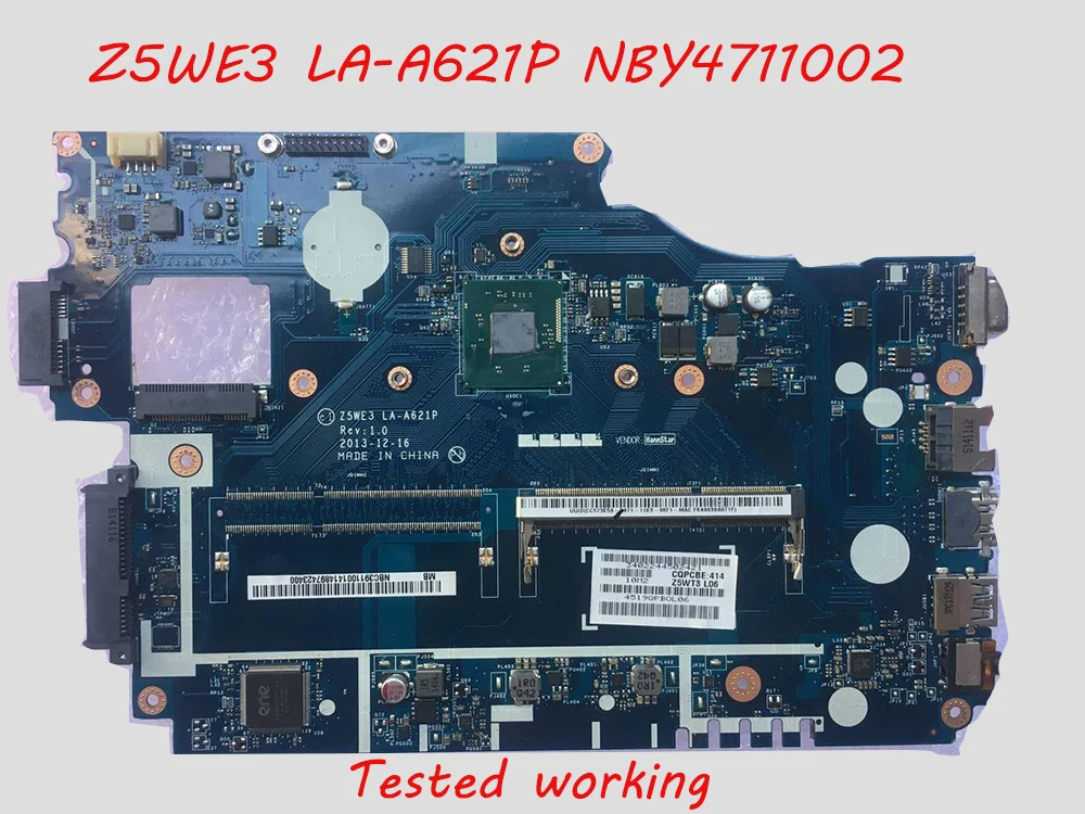 

Z5WE3 LA-A621P FOR Acer Aspire E1-510 E1-510-2500 Laptop Motherboard 100% working