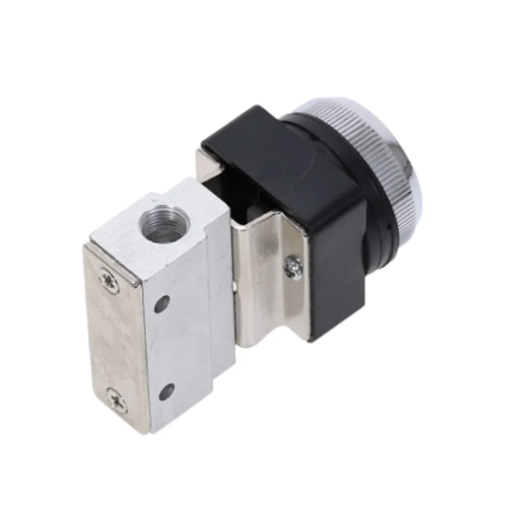1/8 "BSPP الخيوط 2 موقف 3 طريقة شقة دفع الأخضر زر لحظة صمام هوائي MOV-321PP التبديل الميكانيكي