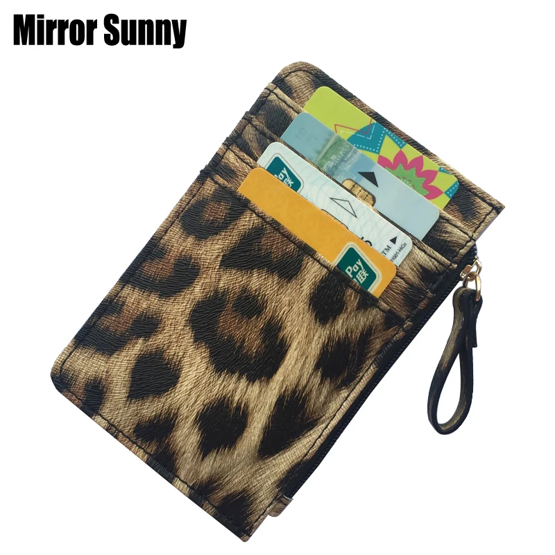 Business Small Credit Wallet Pattern Zipper Card Women Men &