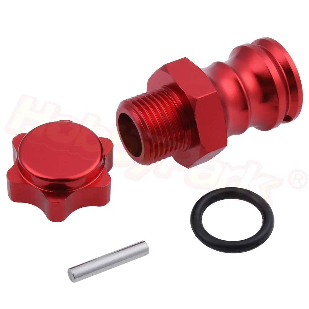 4 sztuk 17mm aluminium piasty Hex zestaw 23MM Adapter przedłużający z pinami + O Ring do 1/8 RC Hobby samochód Buggy monster truck