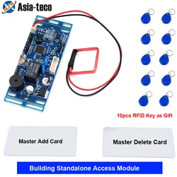 Sistema de Control de Acceso de proximidad RFID, 125Khz, 13,56 Mhz, 2500 usuarios, módulo de intercomunicación de construcción, módulo de Control de acceso integrado