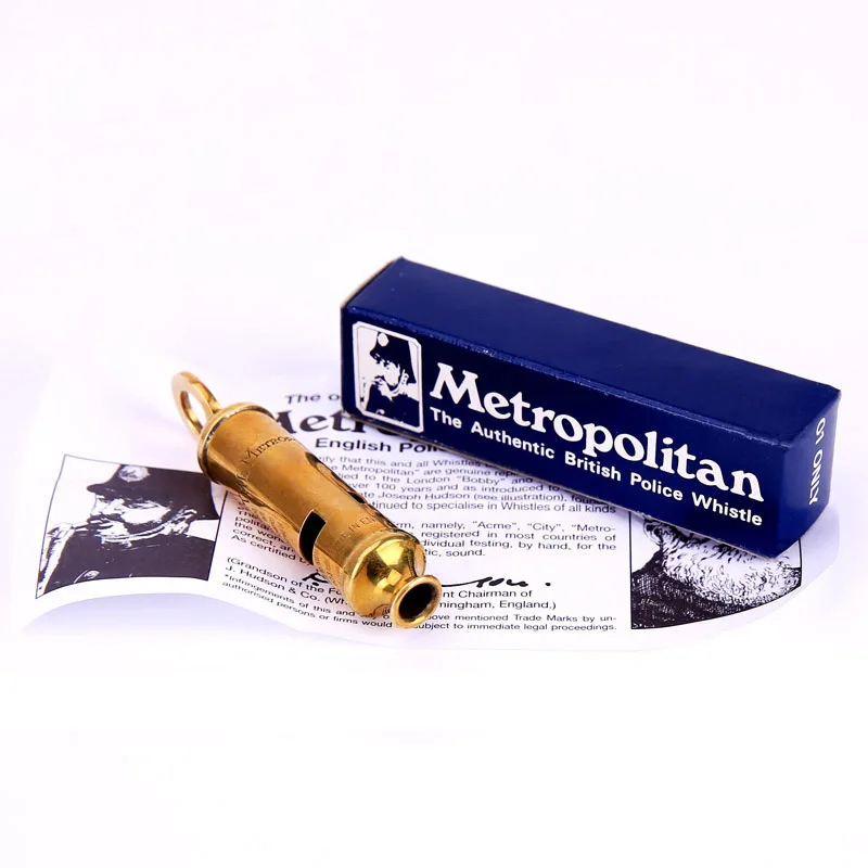 ACME Metropolitan Police Military Scout Whistle czysta miedź odkryty pamiątka sportowa gwizdek