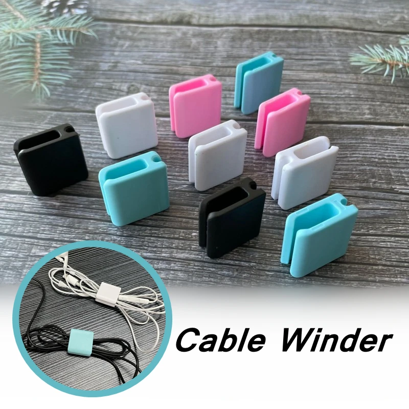 Desktop Phone Cable Winder Organizer Winder USB Charging Cable Earphones Cable Management Wrapped Cord Line Wrap Wire Wirding