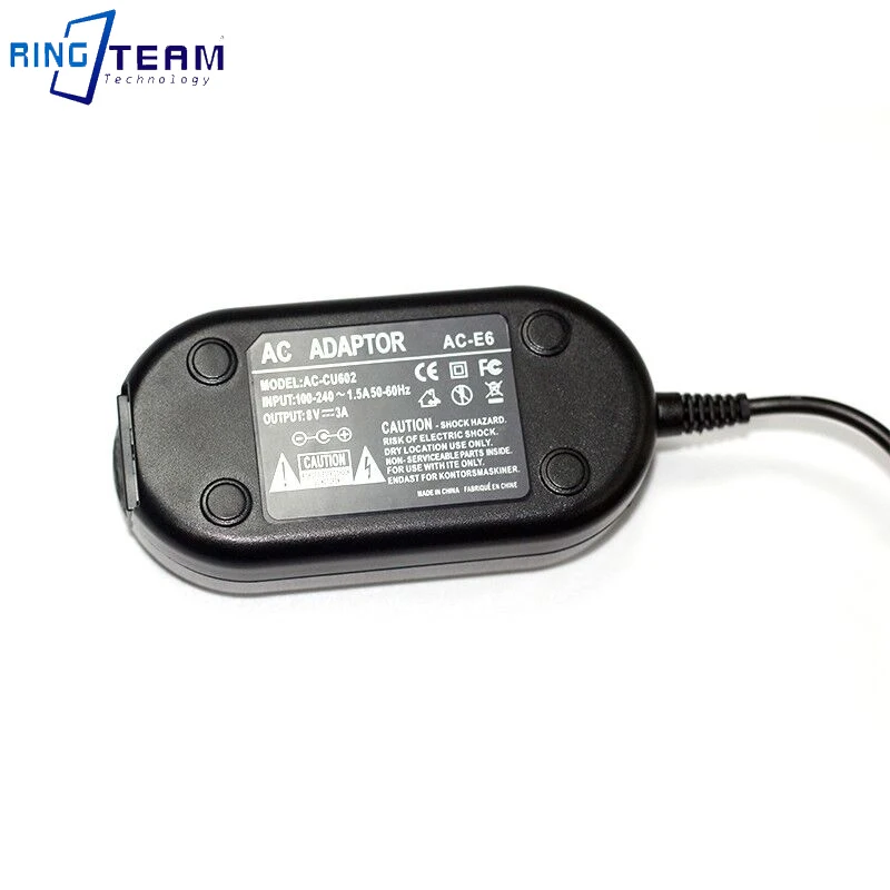 AC-E6 DC5.5*2.5 mm Male Power Adapter Suitable For BLN-1 CP-W126 EP-5A EP-5B Dummy Battery