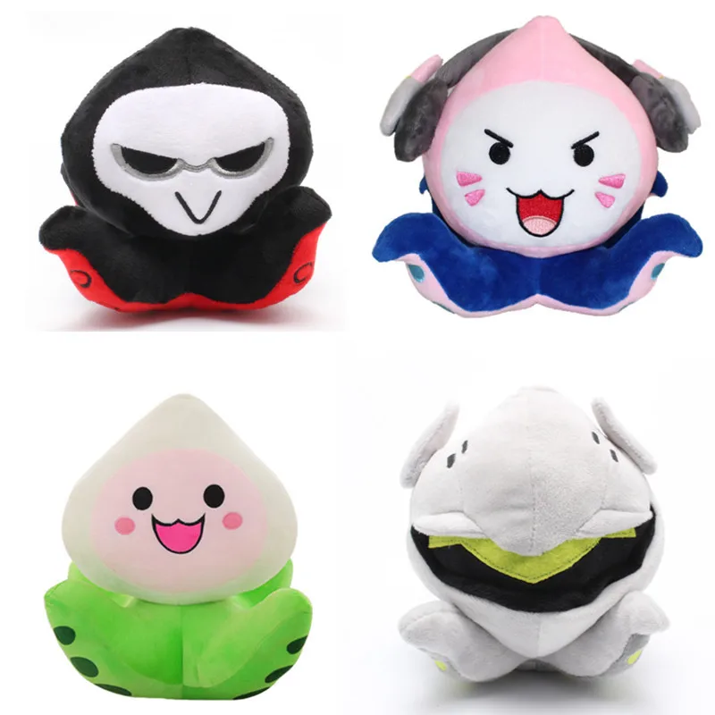 

ELBCOS Made for OW Reaper Genji DVA Mei Onion Squid 18cm/7" Plush Dools Stuffed Toys Soft Dolls