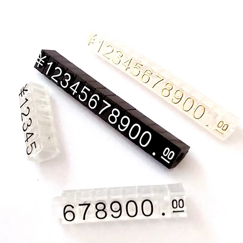 Large Combined Price Tag Dollar Euro, Snap Number Digit Cubes Stick Clothes Phone Laptop Jewelry Showcase Counter price Display