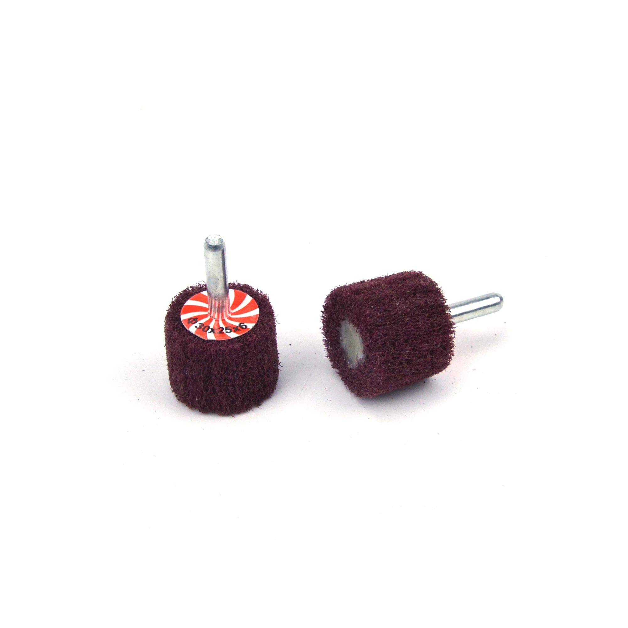 Cabezal de pulido de fibra de nailon, ruedas de pulido de aleta para herramientas eléctricas, accesorios, vástago de 6mm, grano 120 320, 30mm x 25mm, 4 Uds.