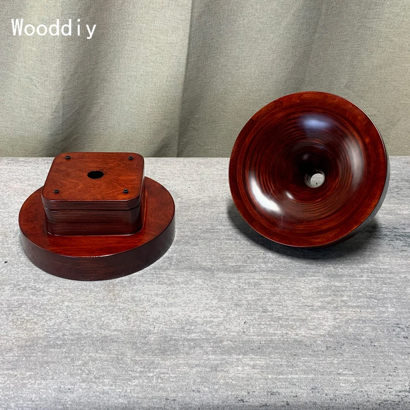 

Wooddiy 1inch Throat Wooden Horn One Pair 6/8/10 Inch Speaker Empty Wood Horn Birch Plywood Spharisches Shell Round Horn