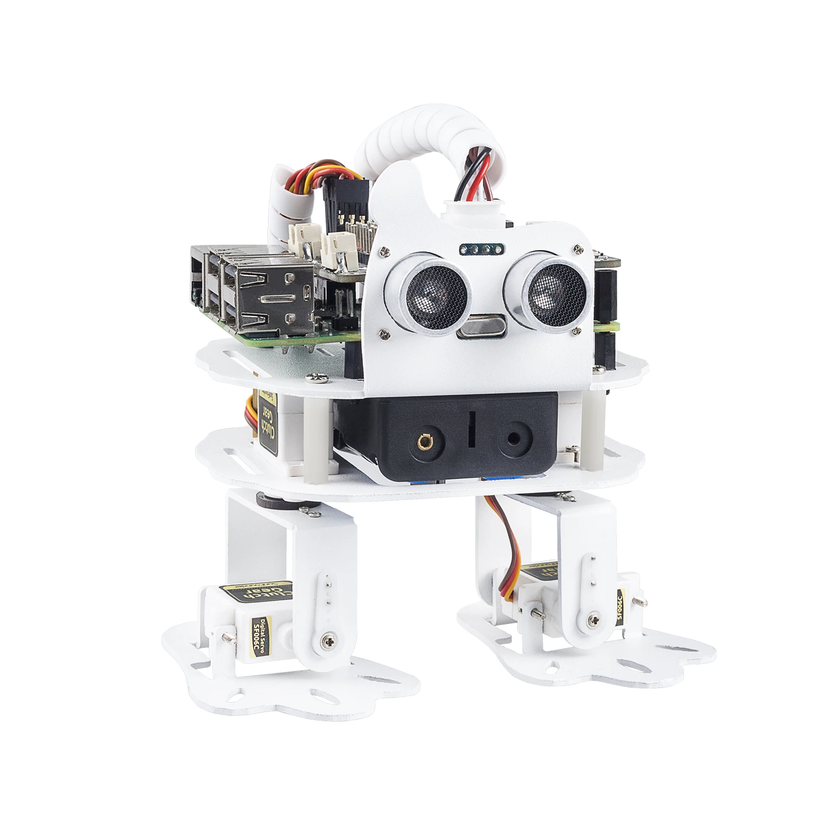 CC SunFounder PiSloth AI Programmable Robot Kit for Raspberry Pi, Dancing, Obstacle Avoidance,Object Following