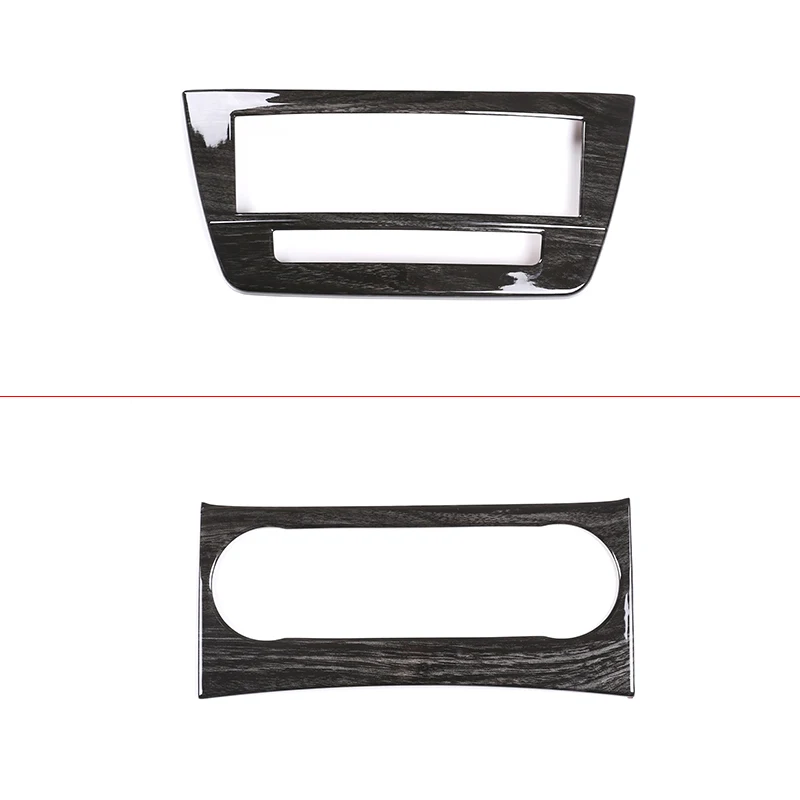 Black Wood Grain For Mercedes Benz C Class W204 2011-2013 Car Multimedia Switch Panel Sticker Accessories