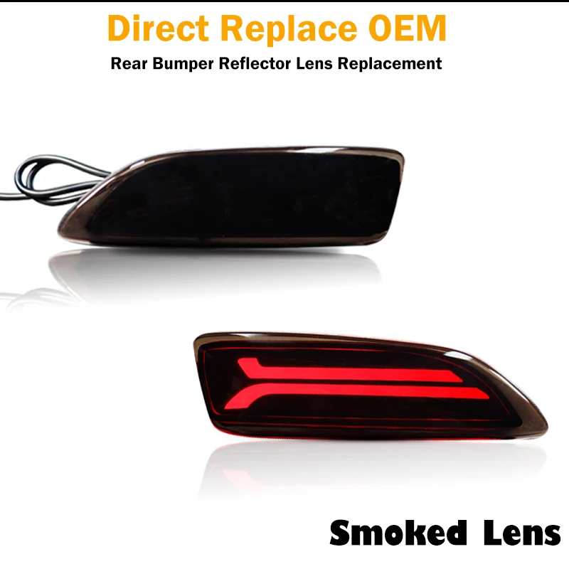 iJDM LED Bumper Reflector Lights For 2011-2013 Toyota Corolla Lexus CT200h Function as Tail,Brake & Rear Fog Lamps,Turn Light