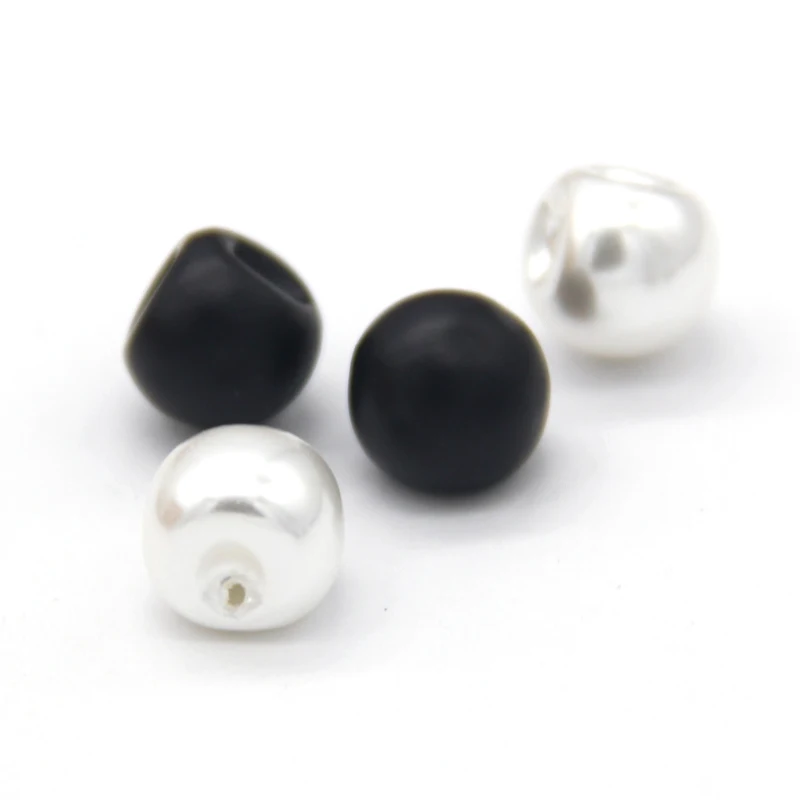 HENGC Classical Black White Pearl Shirt Buttons For Clothes Wedding Dress Handmade DIY Decorative Sewing Accessories Wholesale