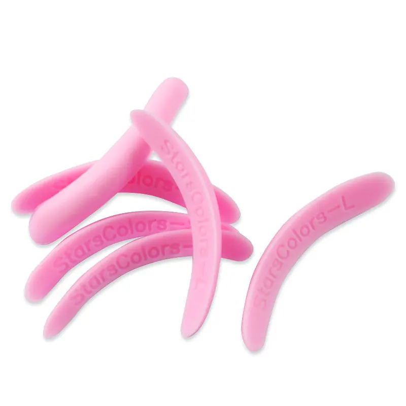 3pairs Pink Eyelash Perm Silicone Pad Recycling Lashes Rods Shield lifting 3D Eyelash Curler Makeup Accessories Applicator Tool