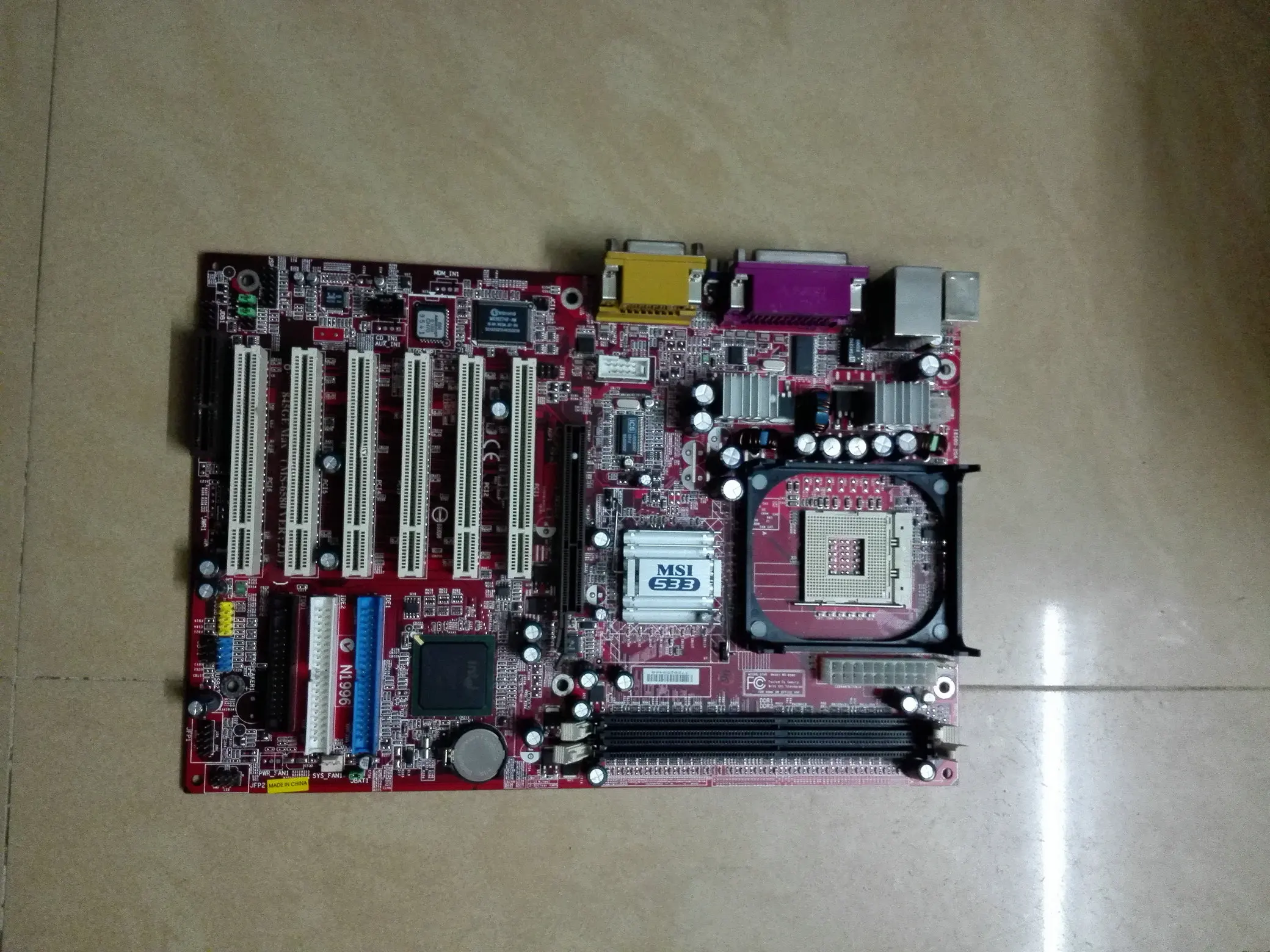 

Industrial Control Panel 845GE Max [MS-6580 VER.2.0] Main Board 6 PCI Slots