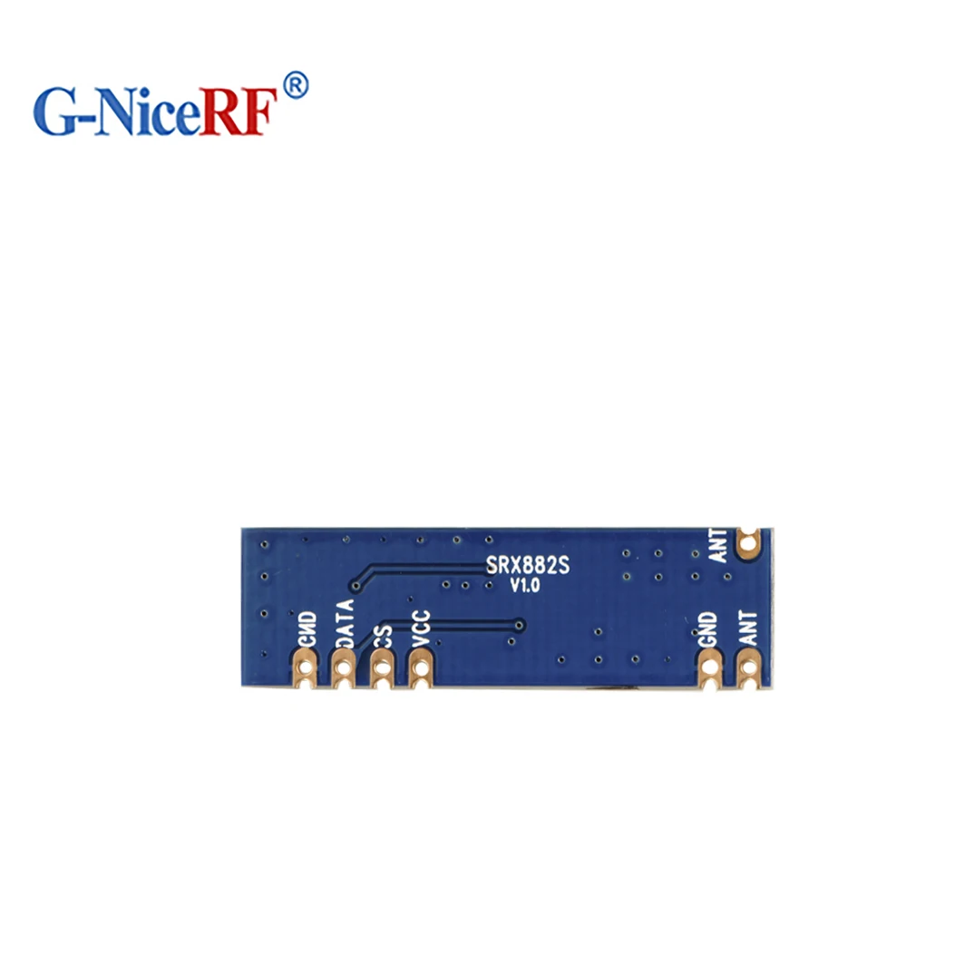 Módulo de RF inalámbrico NiceRF SRX882S, 433MHz, superfluorescente, ASK, con antena de resorte, 6 unids/paquete